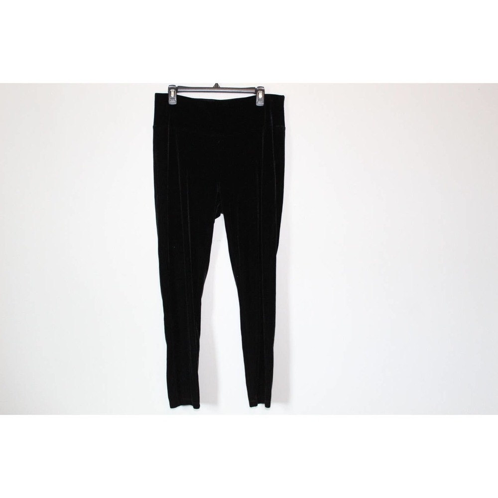 Soft Surroundings Velvet Stretch Pull On Pants Black Women's Size Large H14242 - Picture 2 of 8
